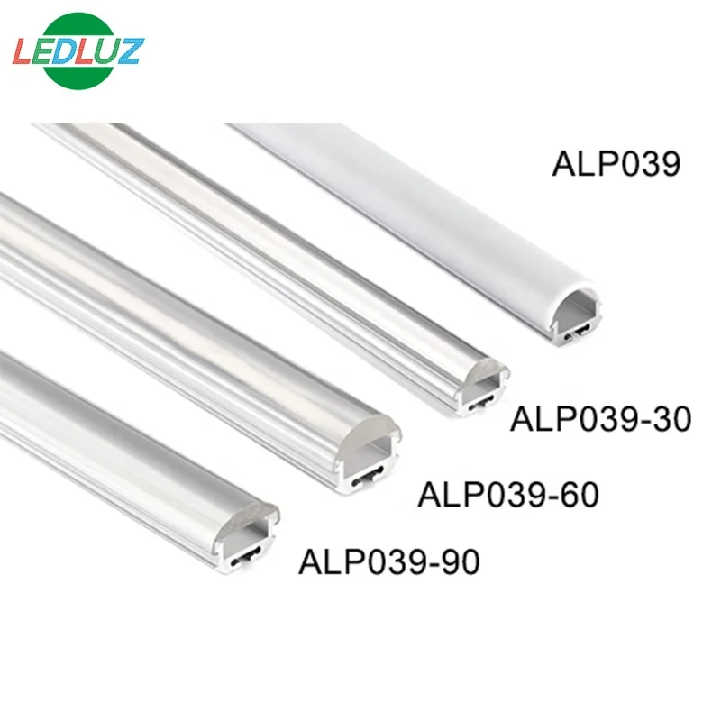 ALP039 Small Aluminium LED Profile With 30 DEGREES PMMA Lens For LED Strips