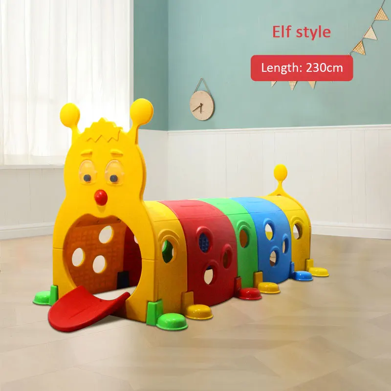 Amusement Tunnel Toy Kids Worm Play Plastic Caterpillar Kindergarten Play Tubes Pattern Tunnel Toy Other Outdoor Structures Baby