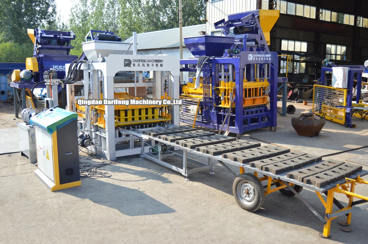 QT5-15 hollow block making machine automatic hydraulic blocks production line