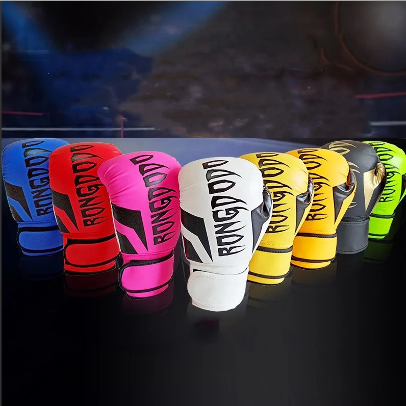 Customized Logo PU Leather Boxing Gloves Professional Training Boxing Gloves
