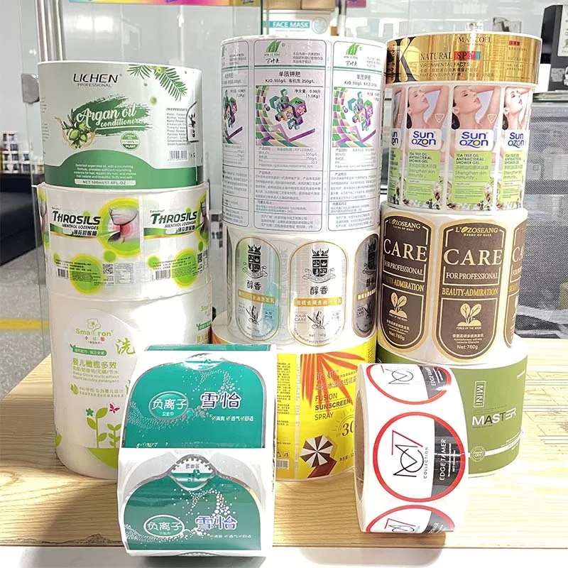 Custom Logo Printed Stickers Gold Stamping Round Seal Label Stickers for Packaging