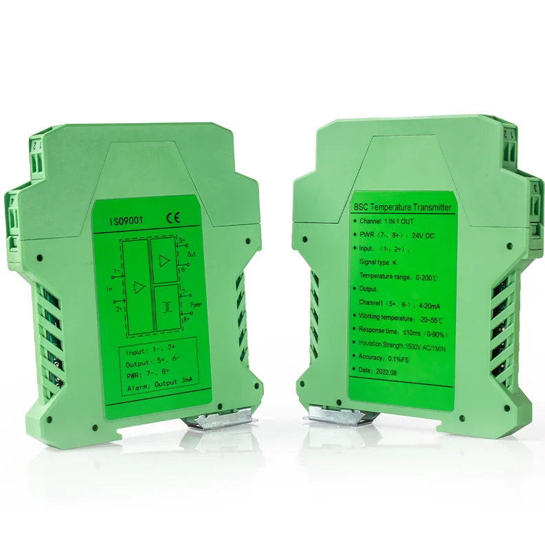 Wholesale Top Temperature Transmitter K J  to 4-20mA Converter TC Input 4-20mA Output Pt100 Temperature Sensor