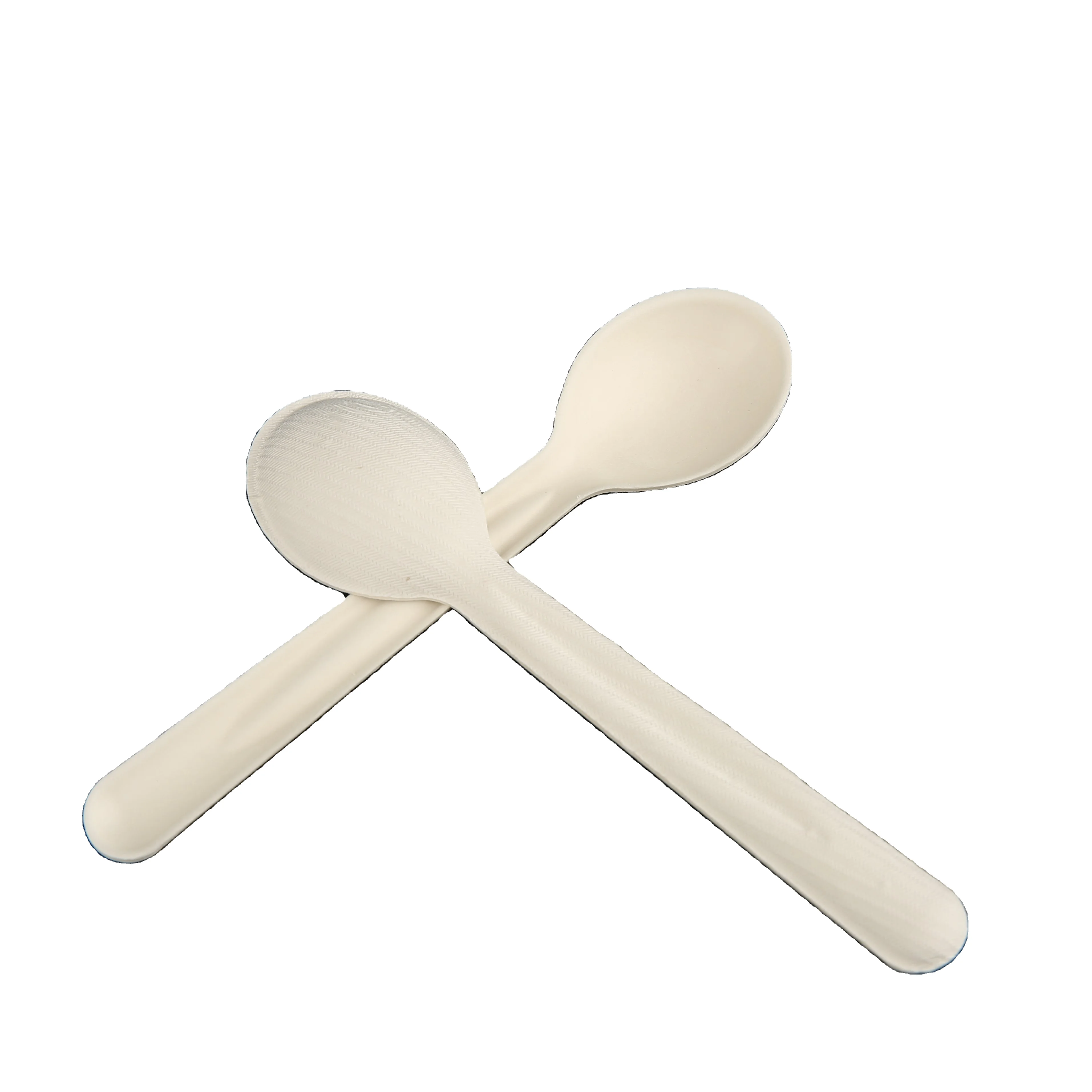 Biodegradable Compostable Cutlery Set Disposable Bagasse Paper Spoons for Ice Cream