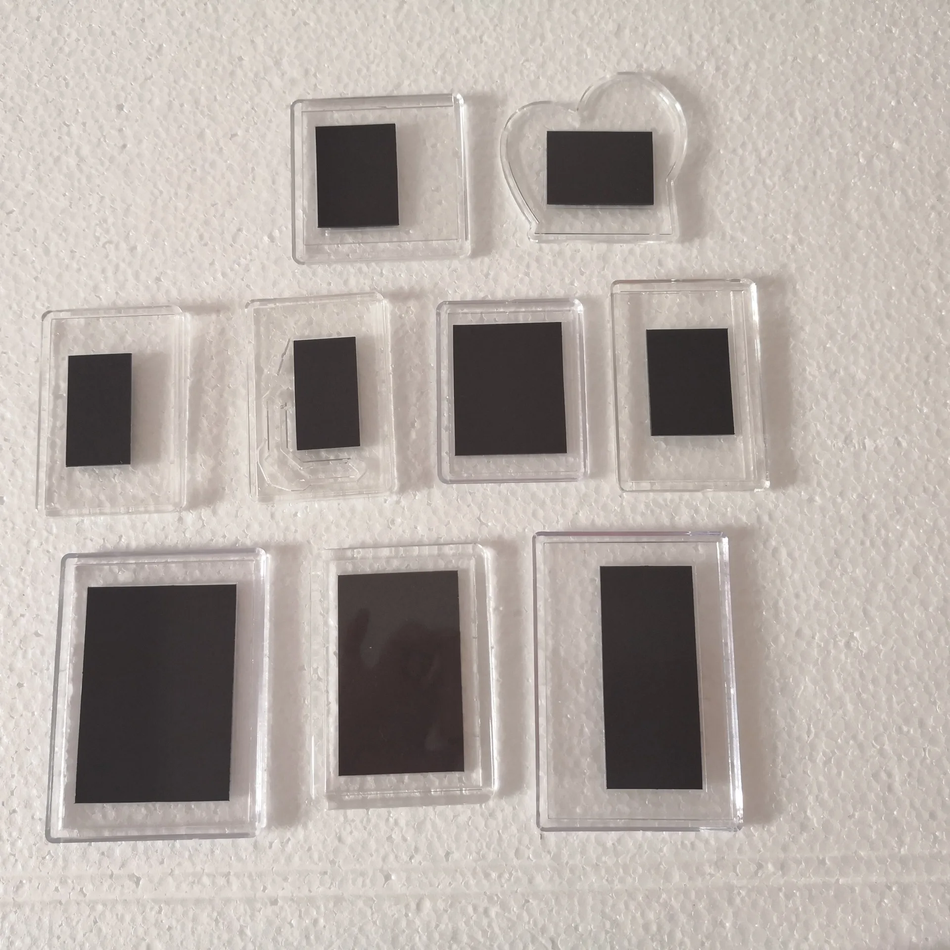 4 x 6inch magnetic Photo frame Transparent refrigerator sticker Photo display commemorative photo frame