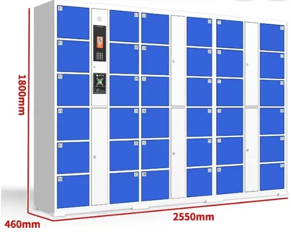 Customized Supermarket Waterproof Iron Sheet Metal Electronic Facial Recognition Password Storage Cabinet