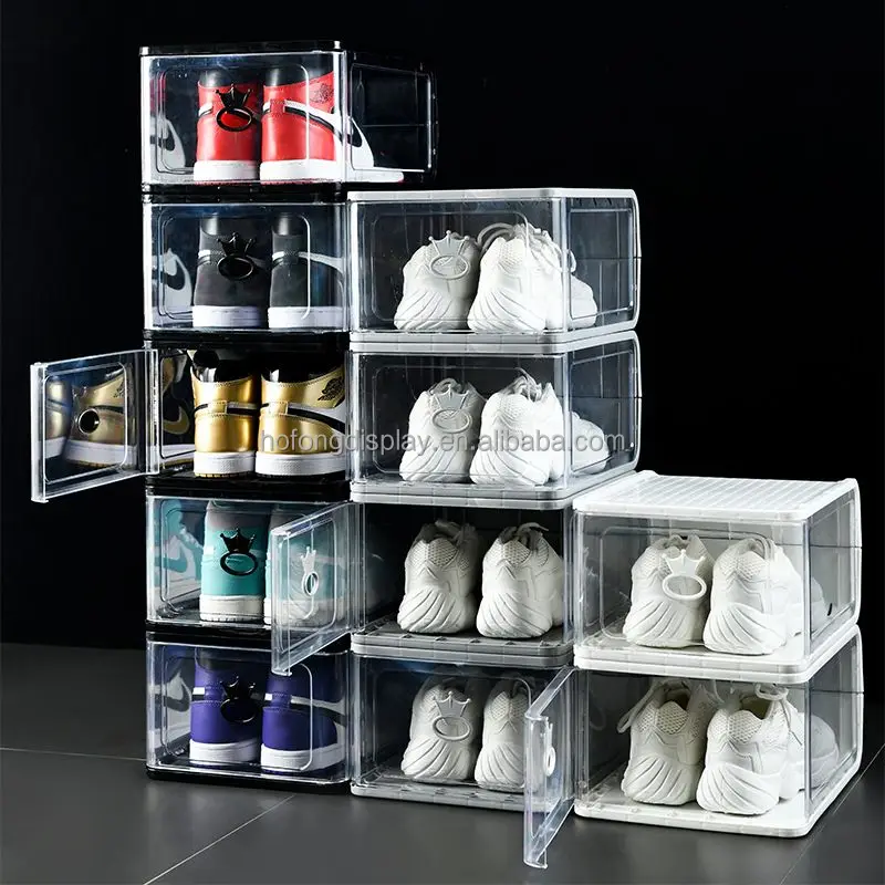 Wholesale Shoe Organizer Drawer Acrylic Plastic Shoe Rack Storage  Cubes Containers Display Case Shoe Display Holder