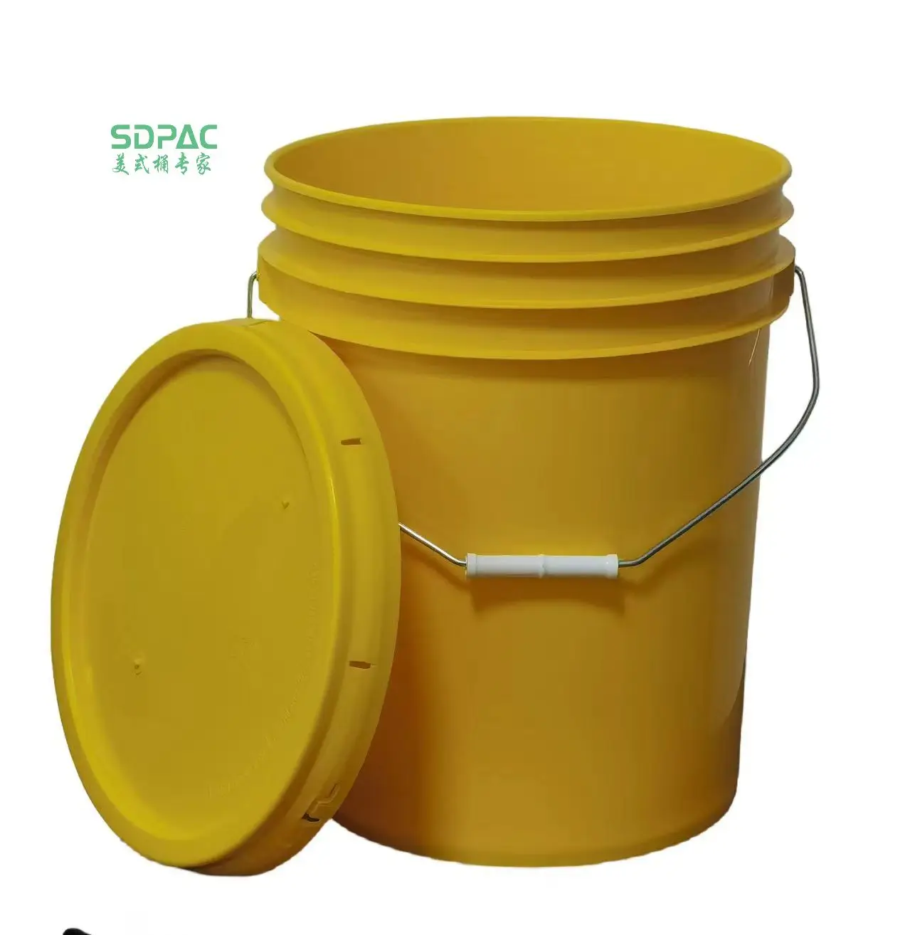 20 litre plastic bucket with handle and lids 10L/19/20L PP open top plastic pail with spout lids
