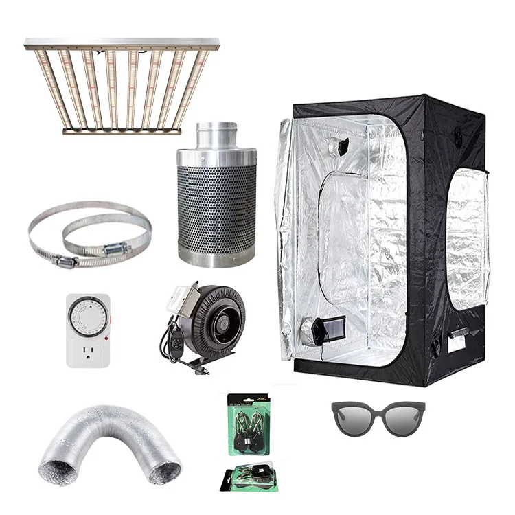 
Cheap Indoor Hydroponic System, 600D Large Complete Plant Grow Tent Set Accessories 4x4 4x8 Mushroom Grow Rooms/ 