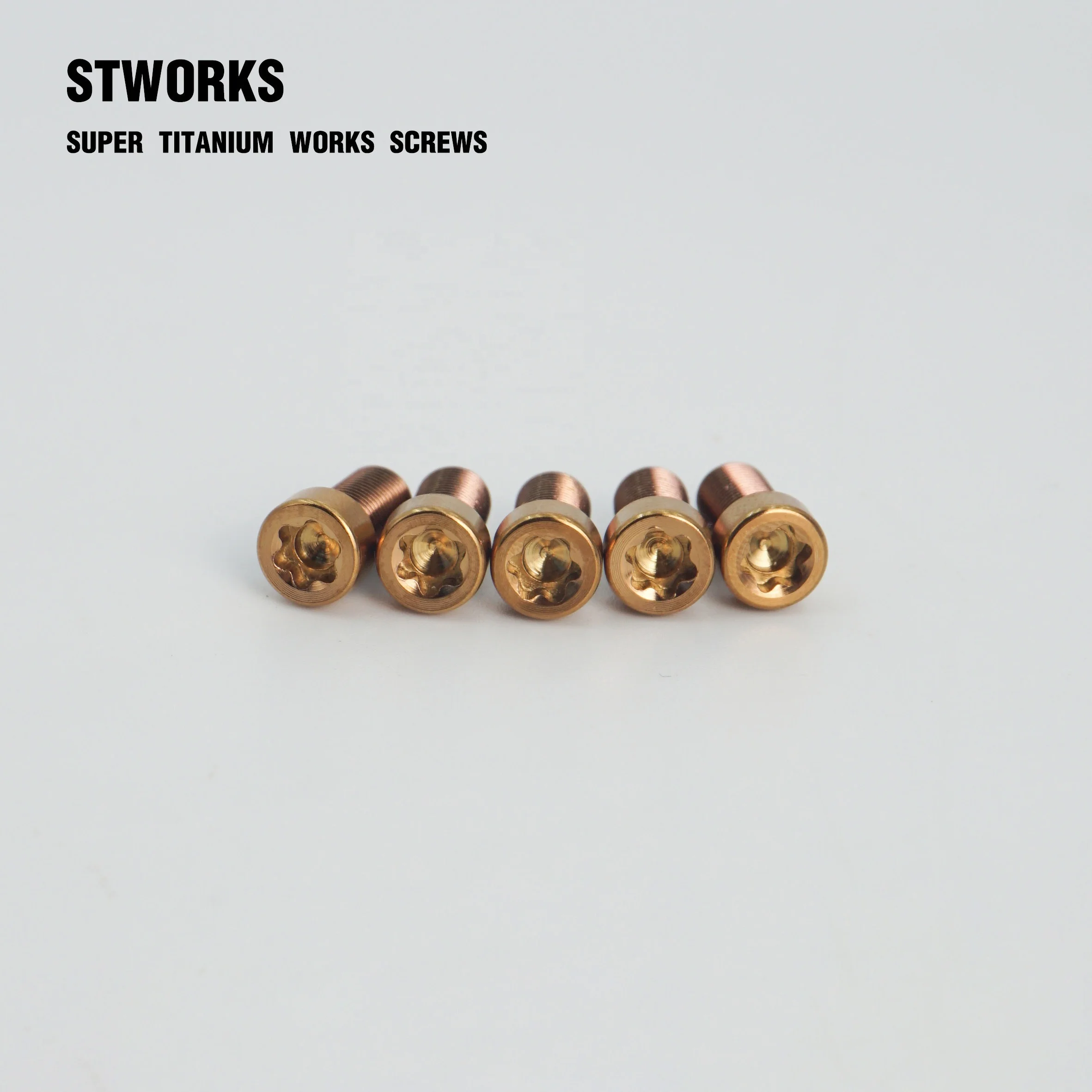 cnc machining bicycle M5x10 Titanium Mountain Bike Disc Screws T25 Brake Disc Screws Colorful