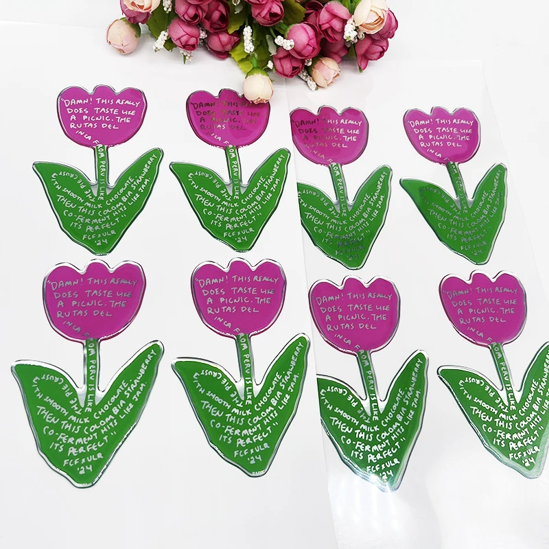 Wholesale Customized Adhesive Business Logo Printing Resin Crystal Stickers Brand Design Epoxy Stickers