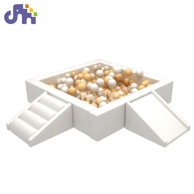 New design party amusement kids indoor playground soft play equipment white ball pit pool