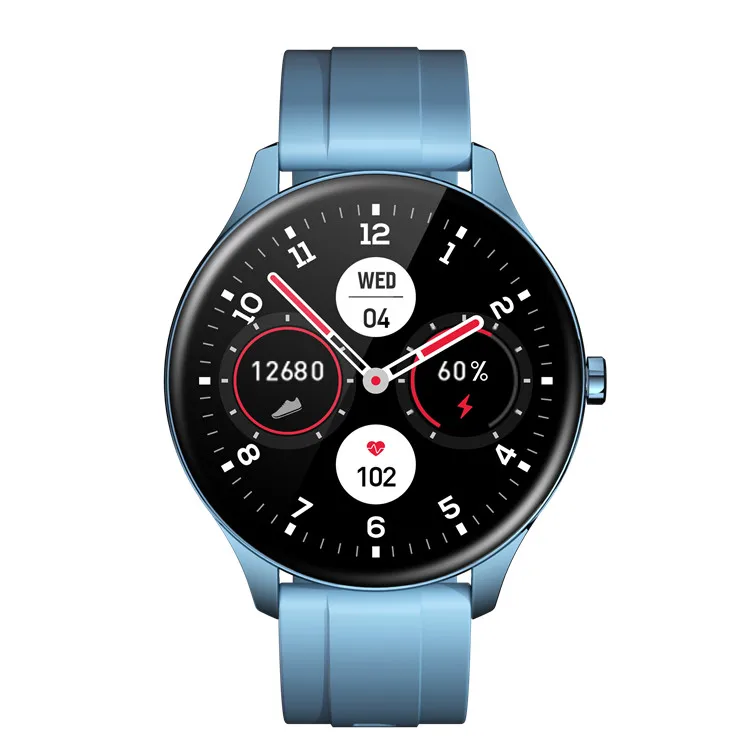 
Red Montre Relgio Smart Watch TS15 Fitness Tracker Sport Inteligente Round Face Band Silicone Wrist Band Smart Smartwatch Watch 