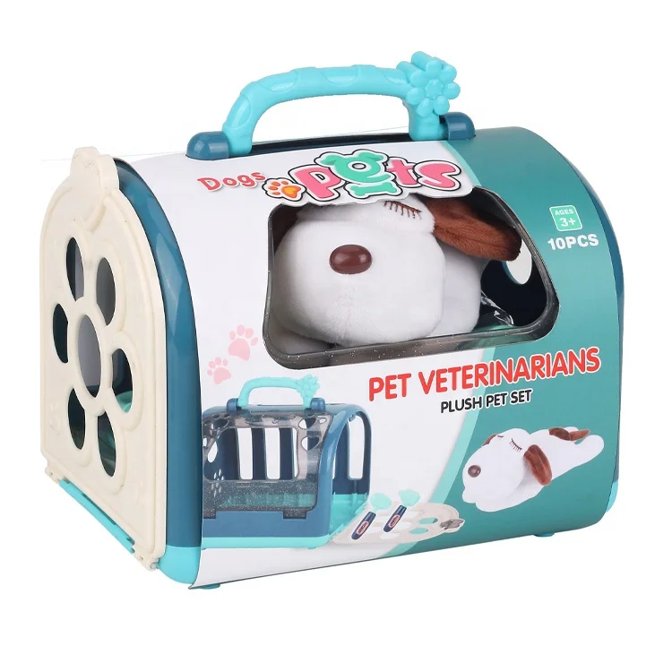 Toys for 2023 pretend play set animal dog pet doctor set with plush dog hot selling amazon educational toys for kids