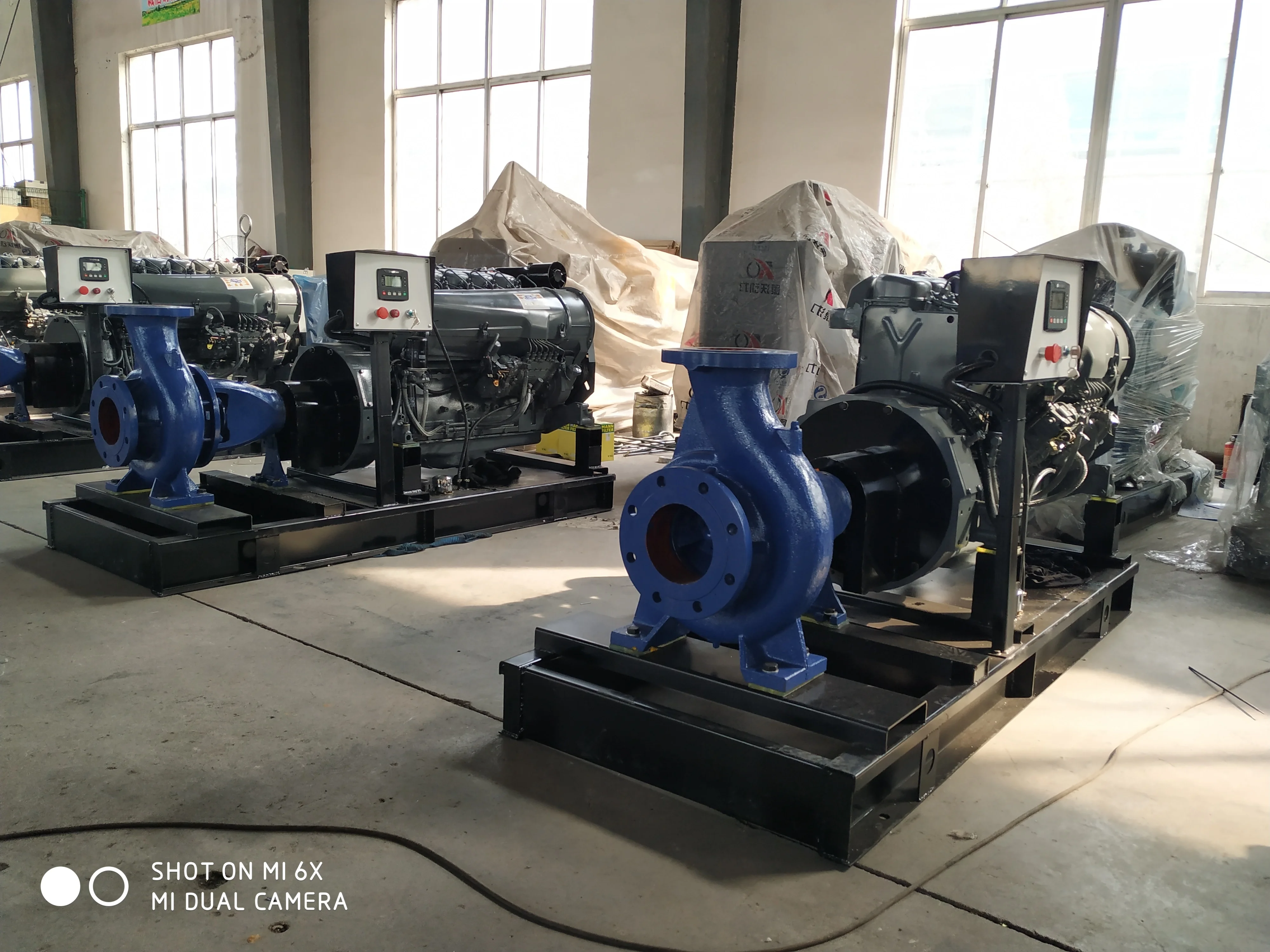 High Quality 6 Cylinder Deutz Air Cooled Diesel Engine Water Pump 8inch