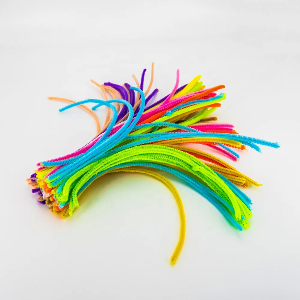 Diy Handmade Crafts Pet Wire Craft Wire Pipe Cleaners Glitter Tinsel Chenille Stems Pipe Cleaners