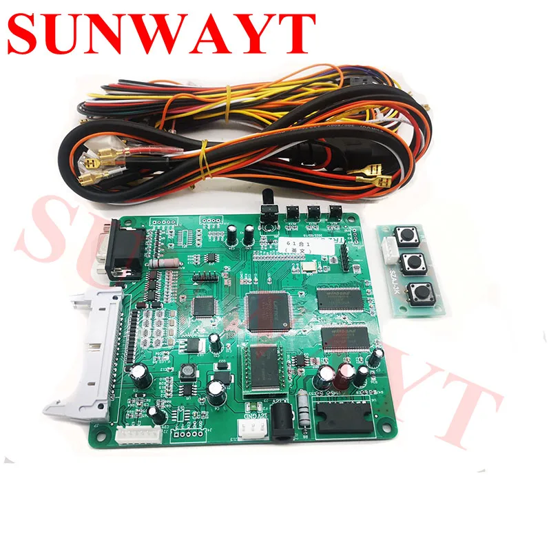 Newest 61 in 1 Multi Game PCB board  one touch VGA game motherboard for LCD cabinet  arcade game machine