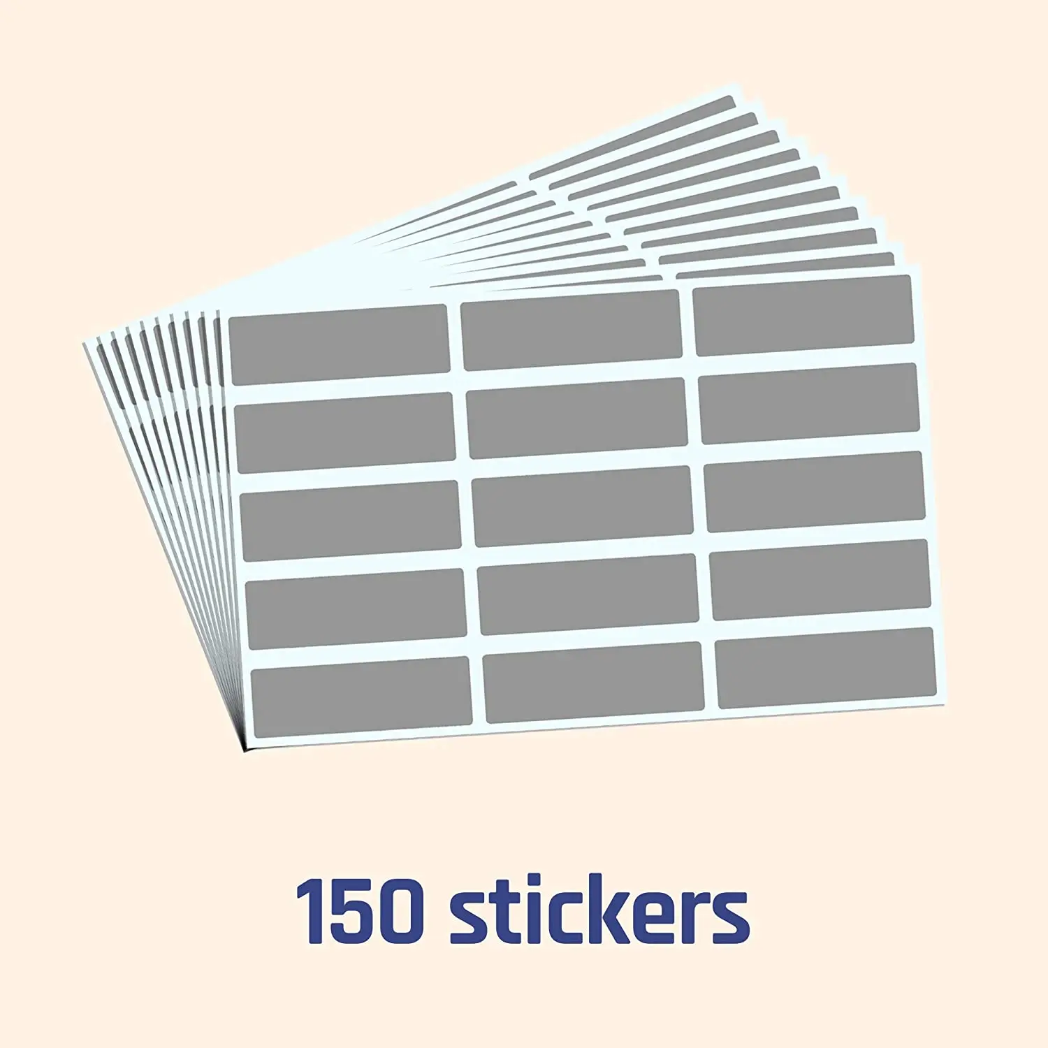 Rectangle Scratch Off Labels Stickers Personalized Custom Gray Paper DIY Gift & Craft Poly Bag for Individual Packing Accept