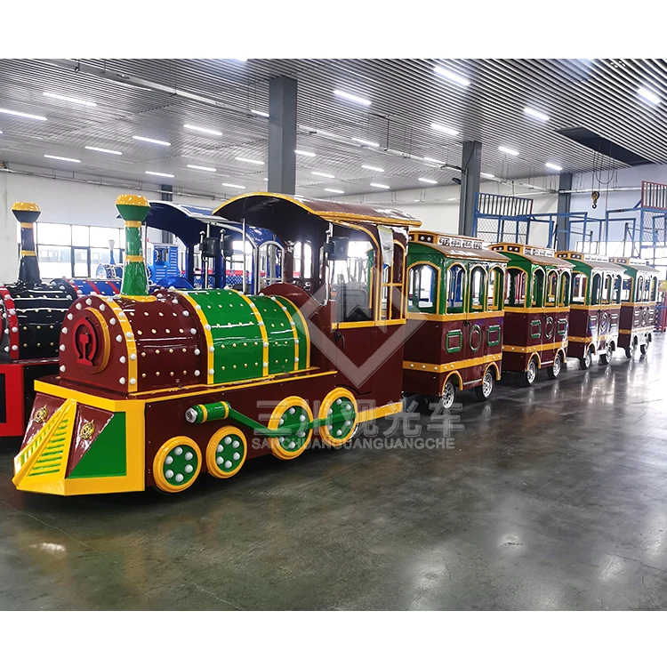 Китайский поставщик, пассажирский парк аттракционов, Детский Электрический мини-поезд на батарейках для продажи