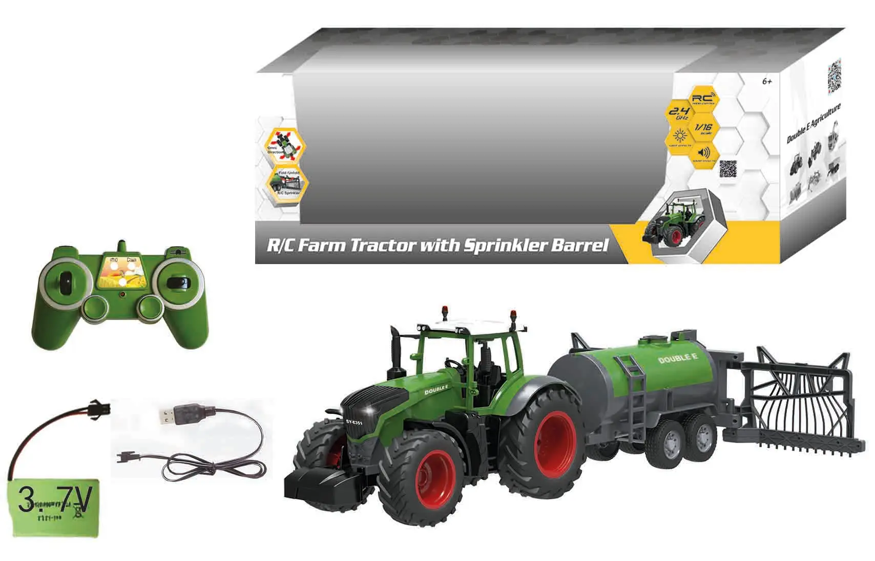 Toys 2020 New RC Construction Toy 2.4G 1:16 Scale RC Farm Tractor Simulation RC Engineering Truck Remote Control Farm Car Toy