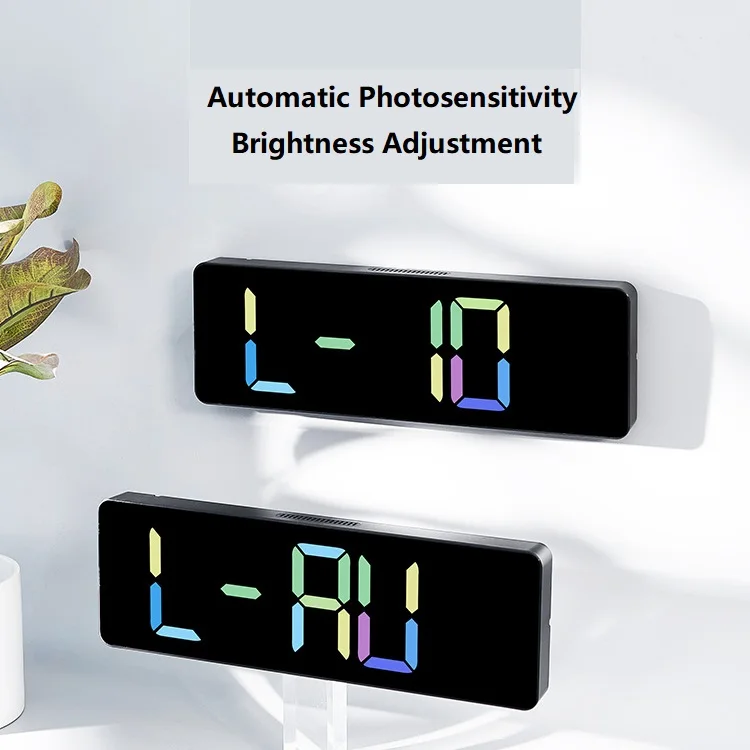 Automatic Brightness Dimmer Modern Wall Clock Home Decoration Large Display Digital Table Desk Alarm Clock with Remote Control