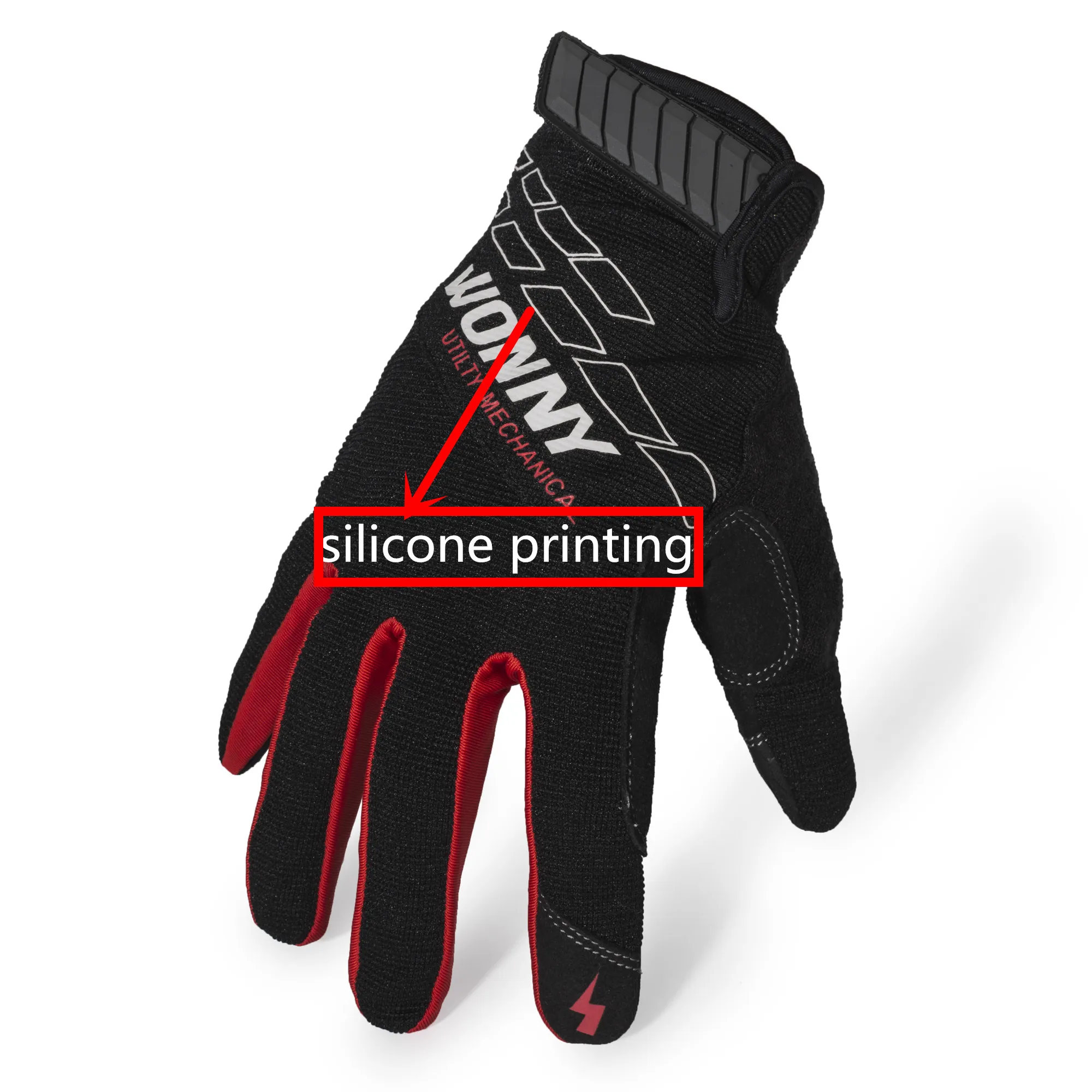 WONNY free sample best seller custom microfiber polyester anti shock hand tools utility mechanical working gloves