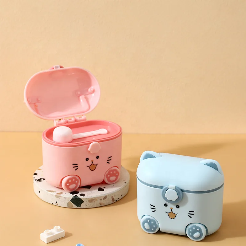 Wholesale BPA Free Milk Powder Box Baby Food Storage Container Travel Portable Infant Formula Dispenser With Measuring Spoon