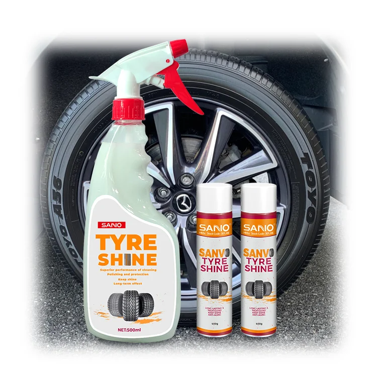 Sanvo car tire check spray Cleaner All Aluminum Auto Bicycle Black Wash On Paint Chrome Extra Tough Extreme Tire Cleaner