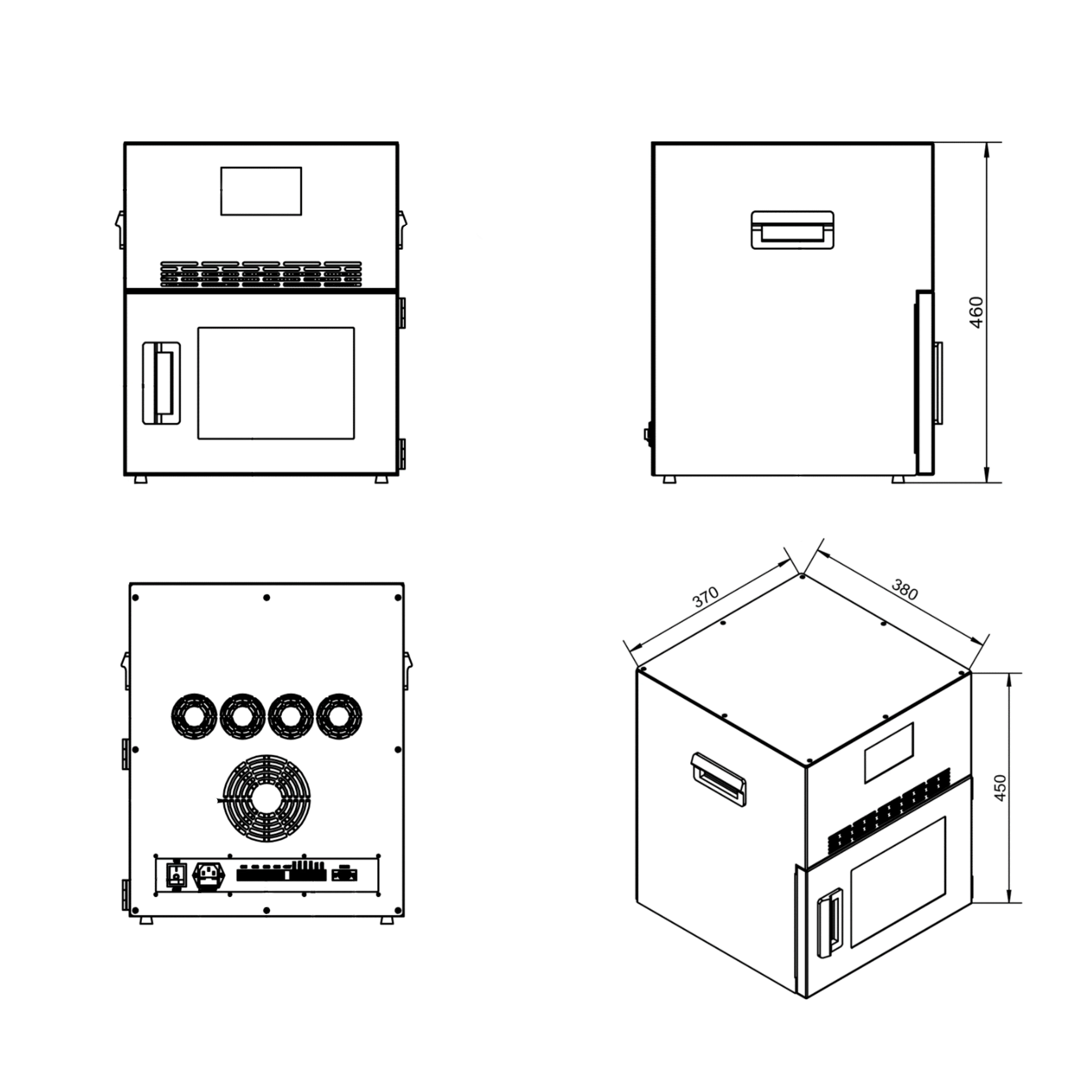 LED UV Curing Oven with 200*200mm LED UV Lamp for 3D Printing Dental UV Resin Fast Curing