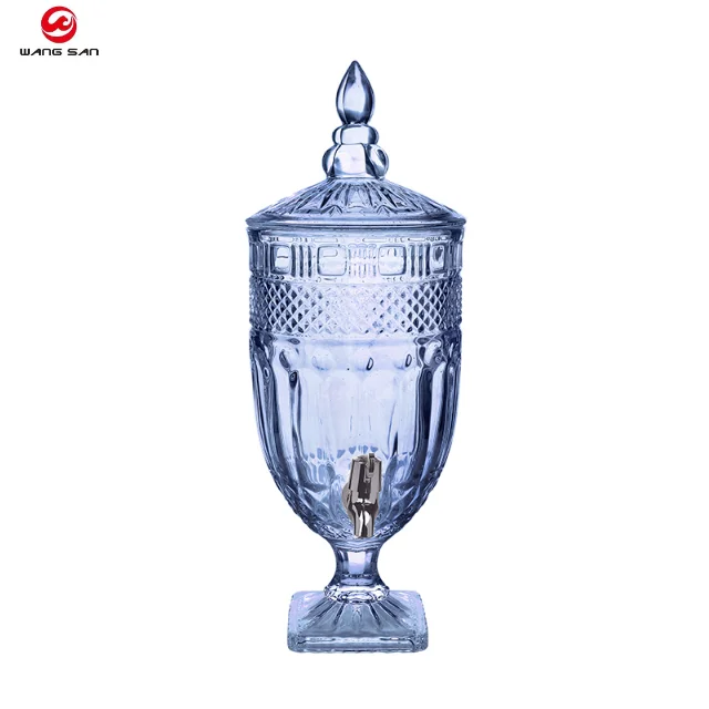 2L 2.5L 4L Glass Storage Beverage Jar Drink Food Bottle Used For Juice Hot Big Volume Container Water Glas with lid and tap