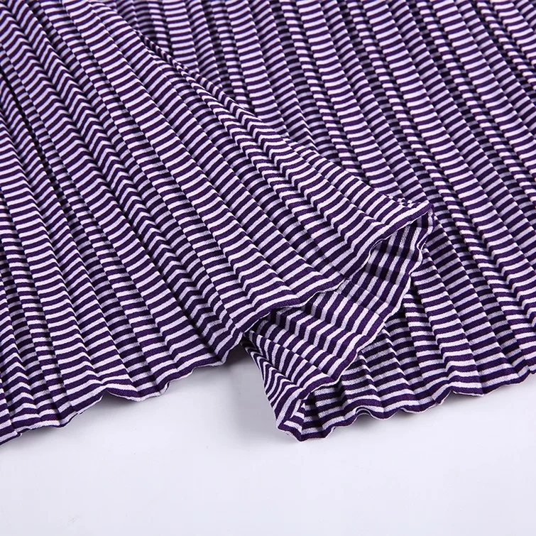 
textile wholesale moss crepe 4 way spandex woven crepe polyester crepe fabric stripe dress material 