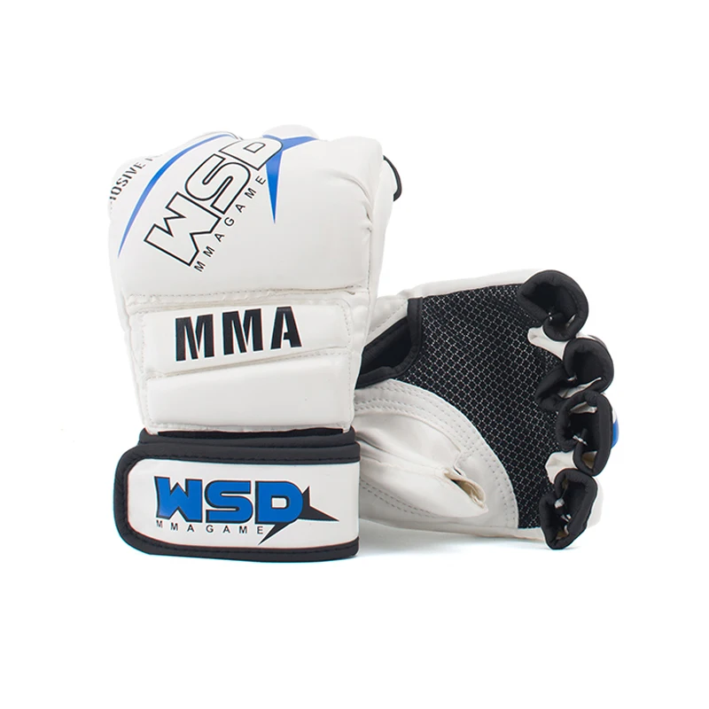 Good Quality The Base Of An Mma Custom Logo Pu Kids Half Finger Boxing Gloves For Men Women Pu Karate
