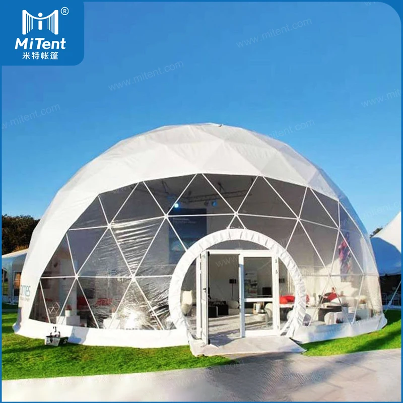 Устойчивая к атмосферным воздействиям Наружная палатка для семейных вечеринок купольная по заводской