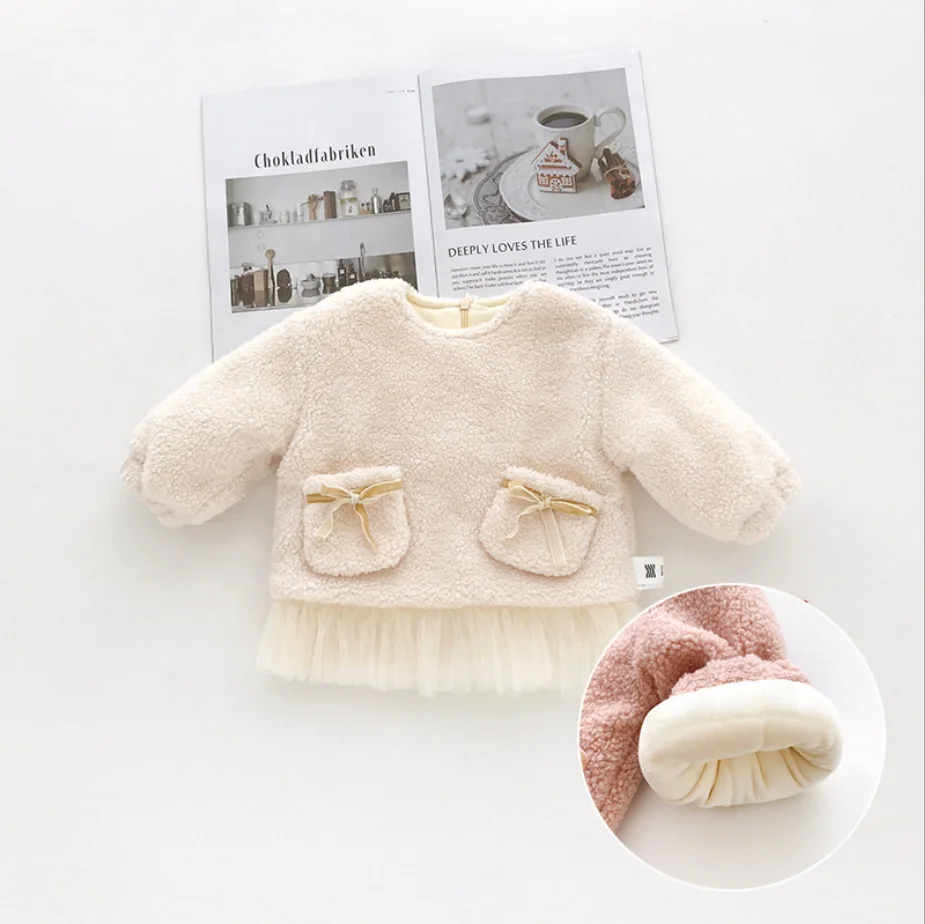 
ChengXi Newborn Baby Fuzzy hoodie Winter Baby Boys Girls Thickened hoodie for Winter 