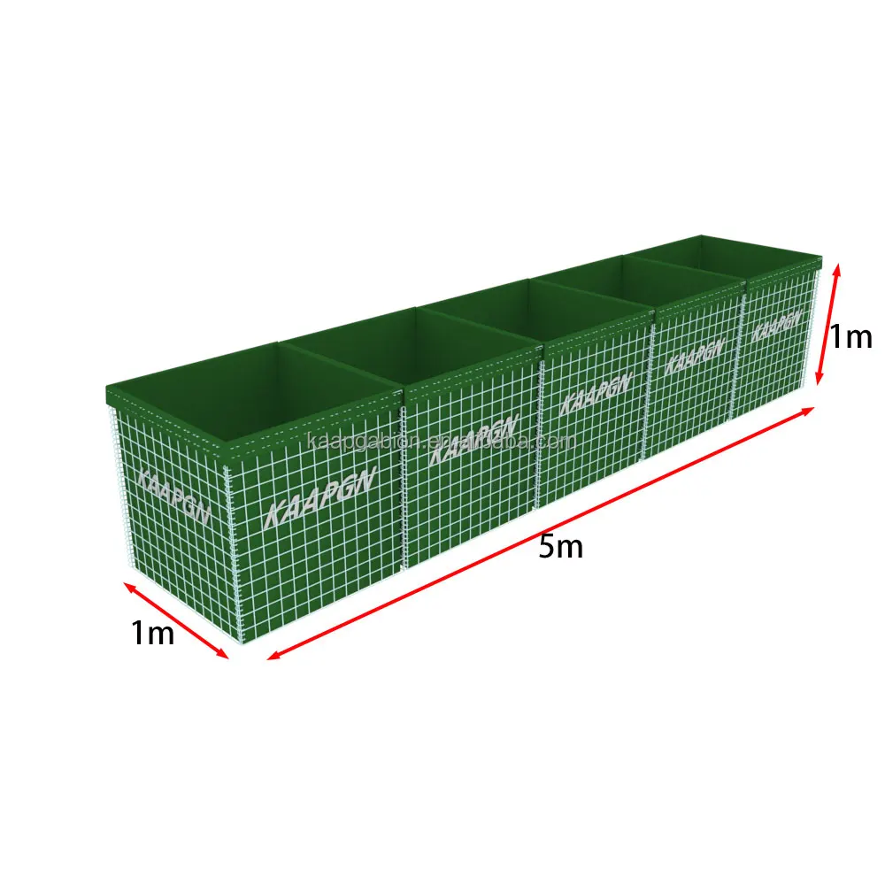 Hot dipped galvanized welded gabion box gabion flood  defensive hesco bastion