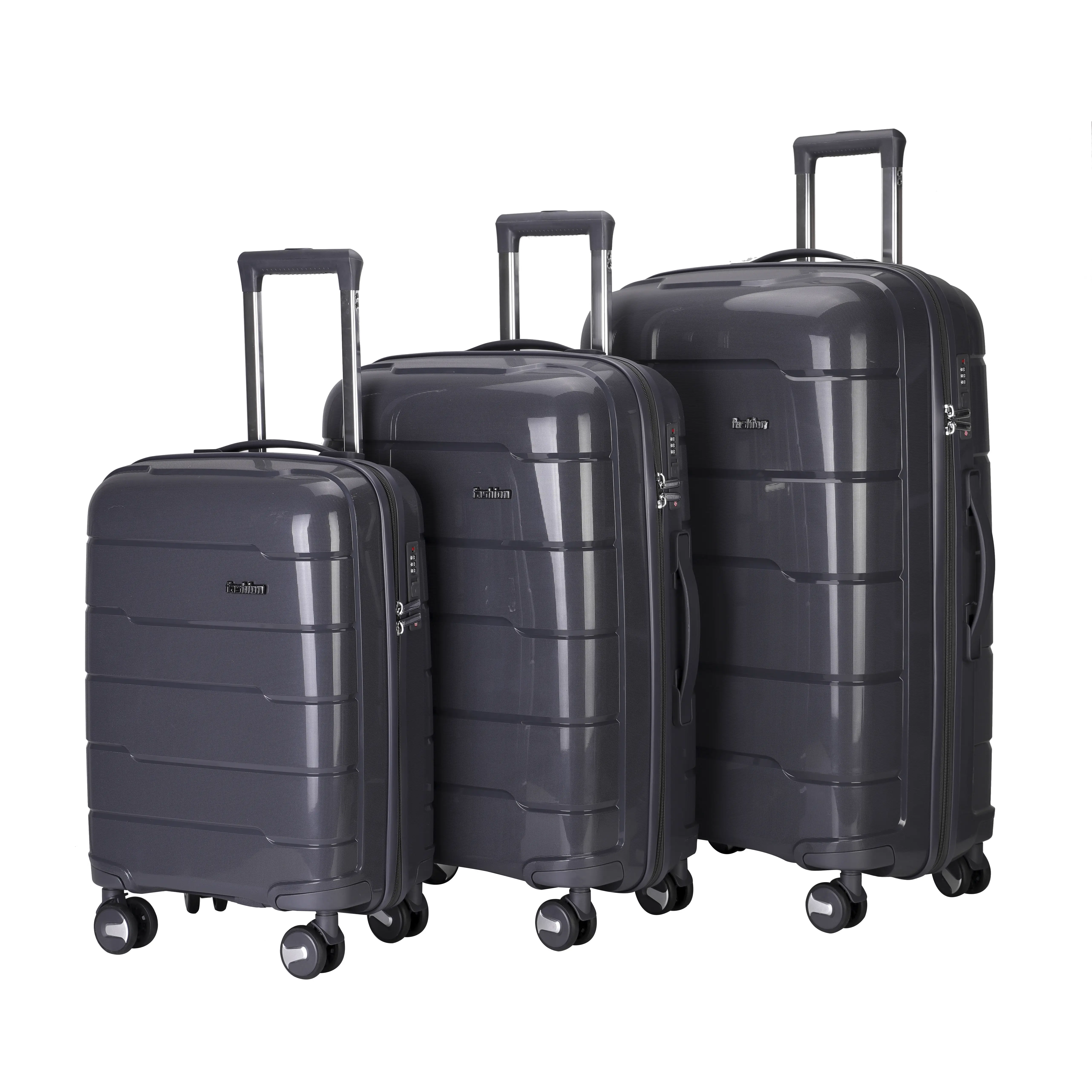KOOWO Classic Style Cheap Price PP luggage Wholesale  Large Capacity for Long Trip Suitcase Sets