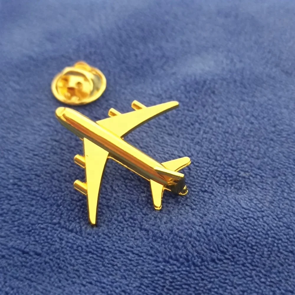 Aviation Gifts Garment Decoration Metal Badge Custom Alloy Metal Boeing Airplane Lapel Pin