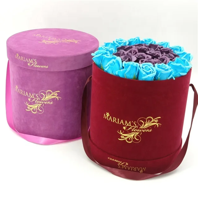 Flower Preserved Box Hat Flower Box for Florist Supplies