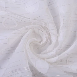 Wholesale hot-sale elastic Breathable 100% polyester dot pattern metallic silk crepon fabric for blouse