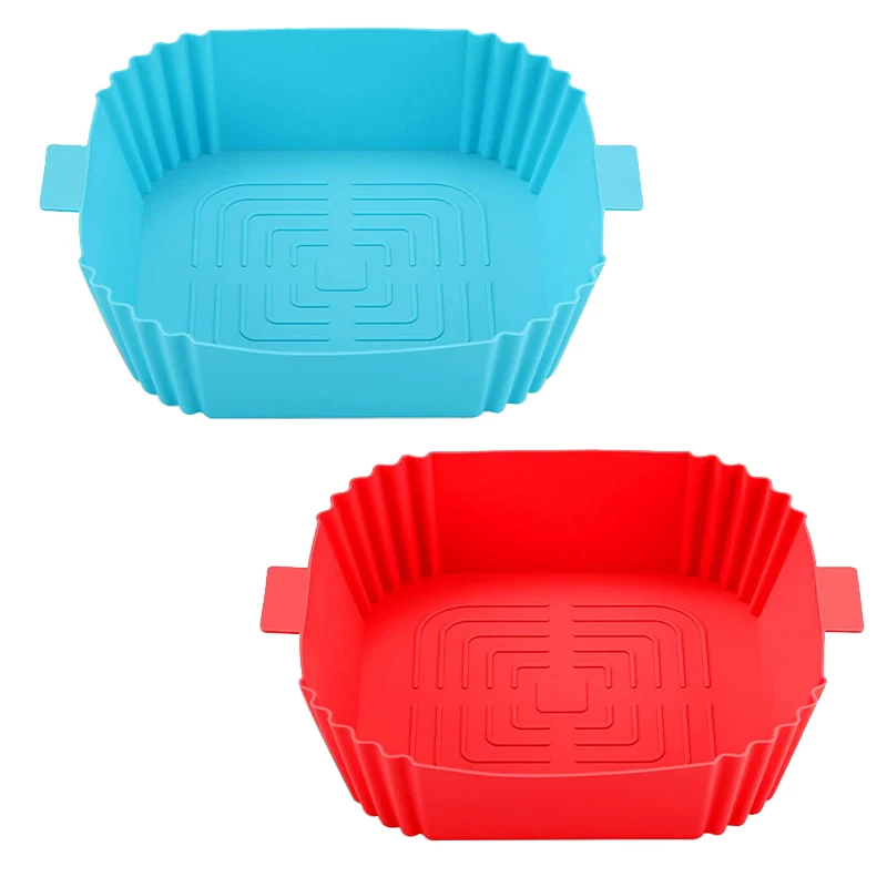 Baking Pan Silicone Muffin Mold Cake Maker Reusable Foldable Nonstick Collapsible Rectangle Air Fryer Silicone Liner