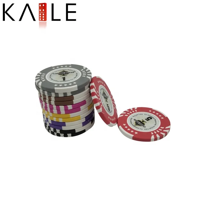 China factory supply 14g poker chips clay five stars texas with cash value custom logo sticks for casino entertainment products