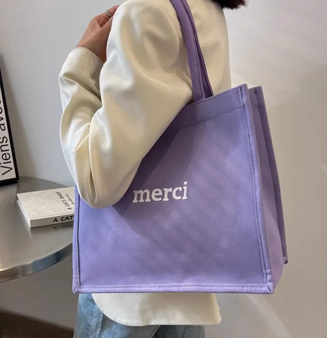 high quality durable popular pink canvas waterproof laminated cotton gift shopping tote bag with embroidery logo