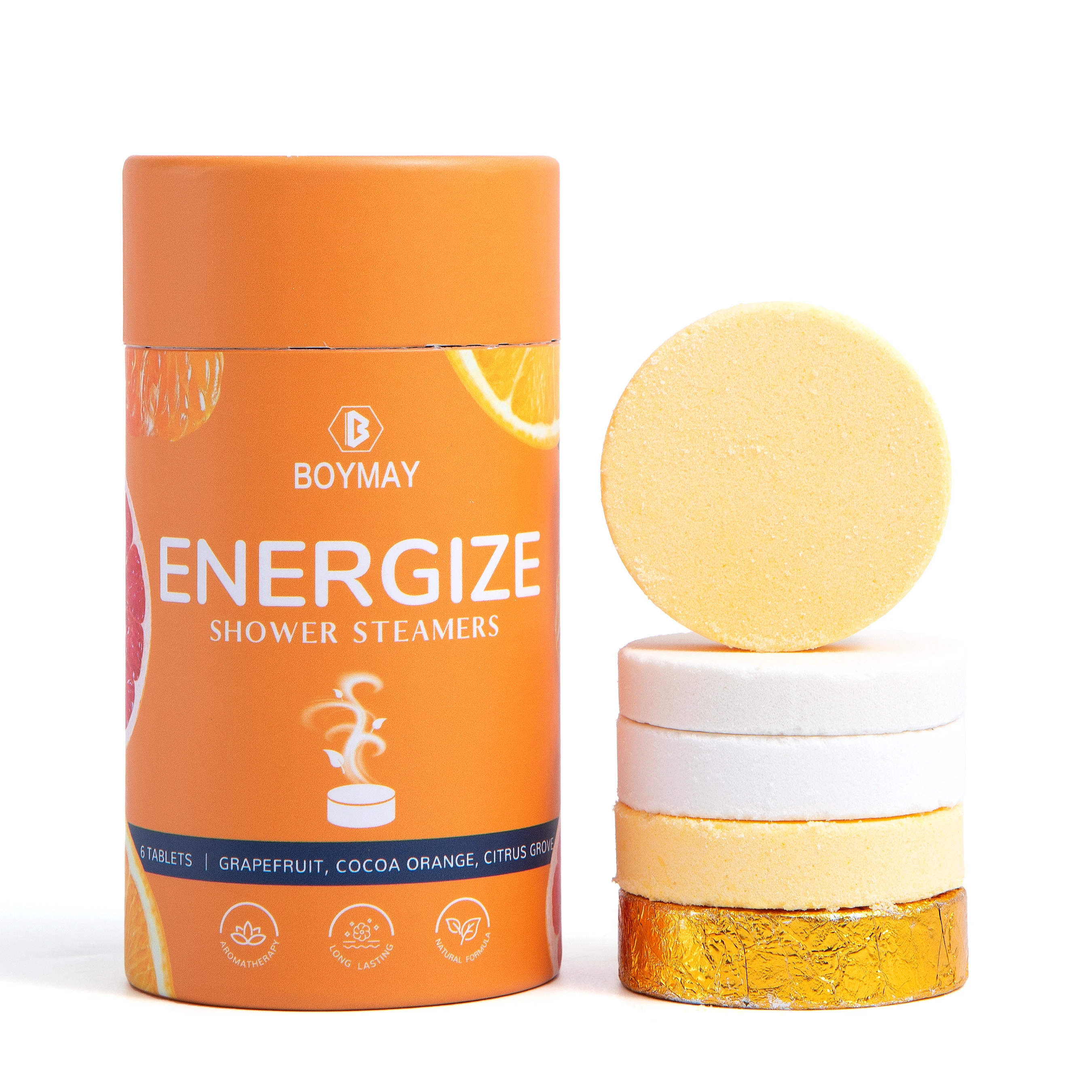 Custom Shower Steamers Packing Relief Eucalyptus Aromatherapy Fizzy Essential Oils Shower Tablets Shower Steamer Aromatherapy