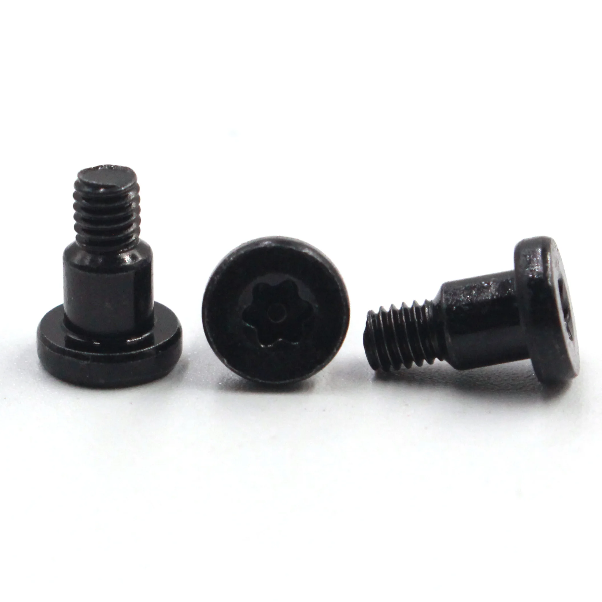 Custom High Quality M2.5 m3 m4 m6 m8 thread 4mm 7mm carbon steel flat torx head shoulder screw