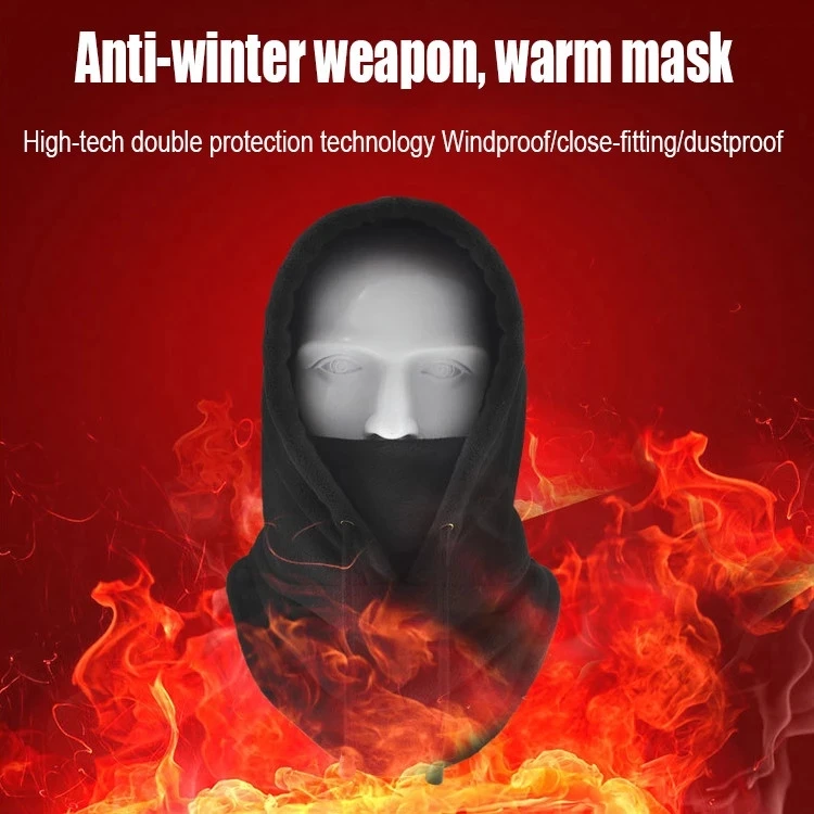 
Hot Sales Cycling Polar Fleece Balaclava Full Face Outdoor Ski Black balaclava 