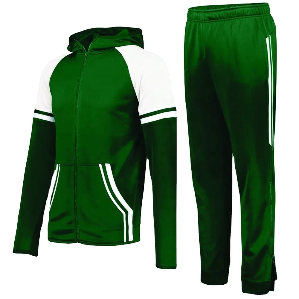 Custom high quality womens tracksuits Best price men green and marine blue joggers track suit