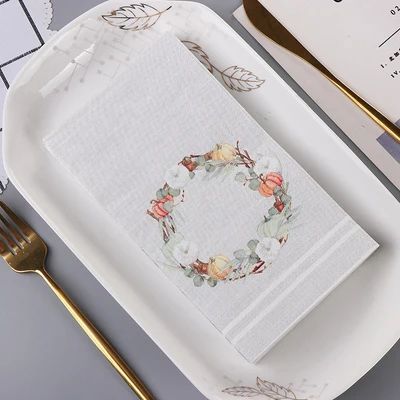 Custom Wholesale Rectangular Cute Restaurant Paper Napkins Decorative Disposable