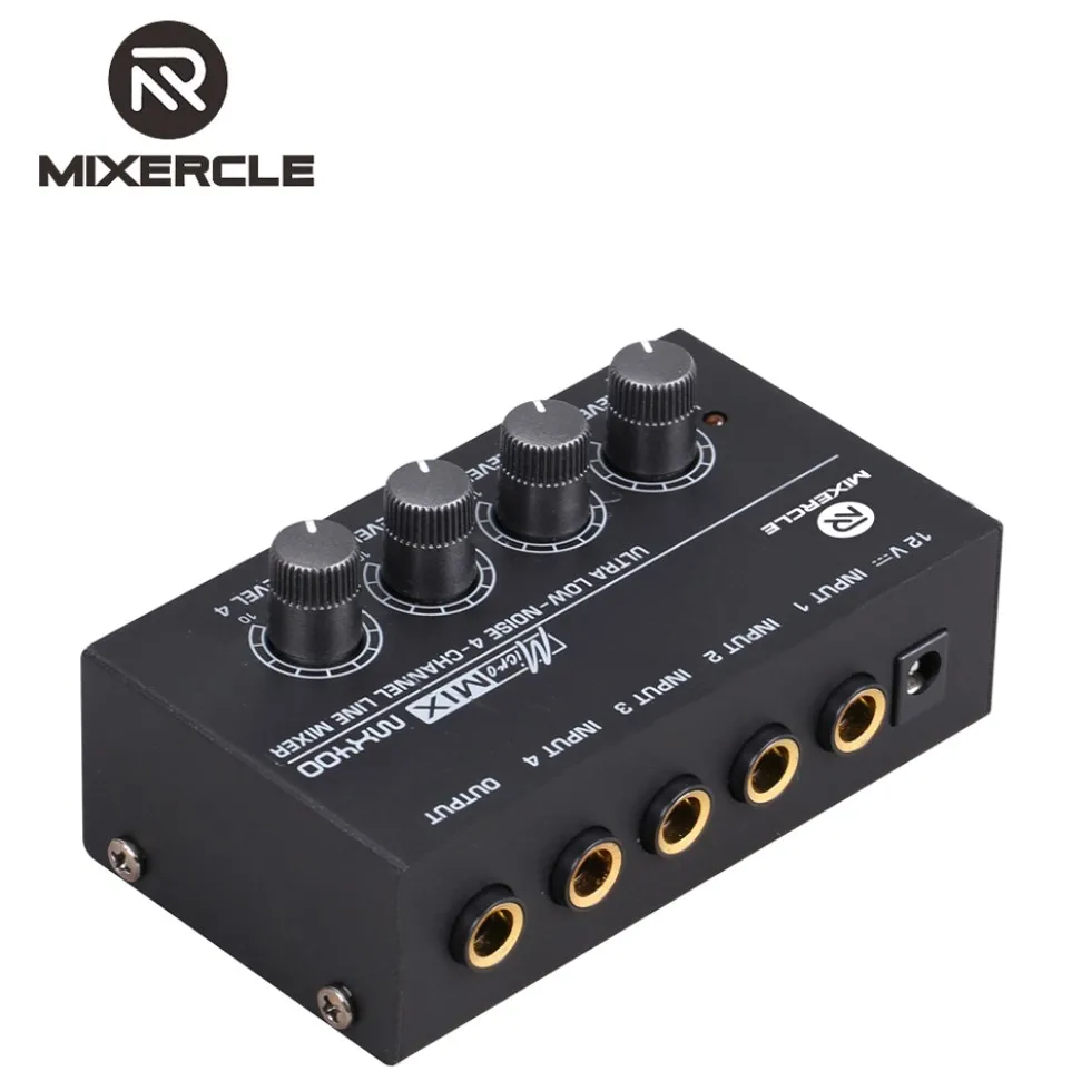 
2021 Low-Noise 4-channel Professional Audio Mixer MX400 Live Mixer 4 Channels Line Mono Audio Mixer 