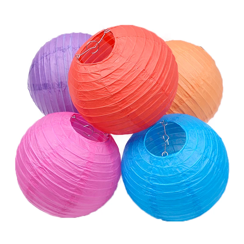 Round Paper Lanterns Lamps Festival Wedding Decoration Chinese Paper Lanterns Lanterns Wedding