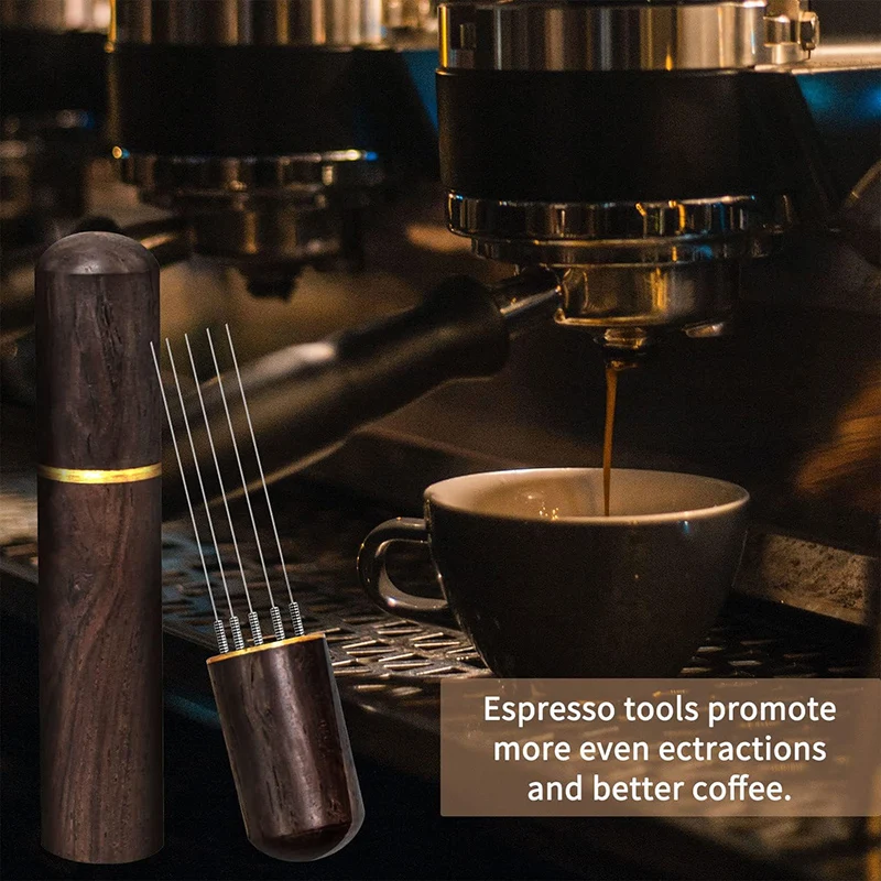 Espresso Distribution Tool Natural Wood Hand Tampers Stirring WDT Tool Coffee Stirrer Needles