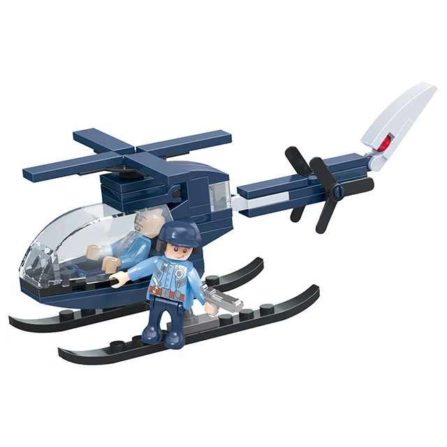 COGO Wholesale 8 In 1 design Deformation Police With Figures Self-Assembly Toys Plastic 3D Puzzle Building Block Toys